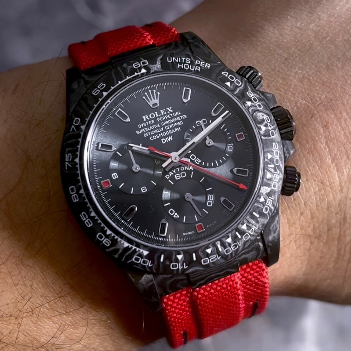 Rolex DiW Daytona “ALL CARBON RED EDITION