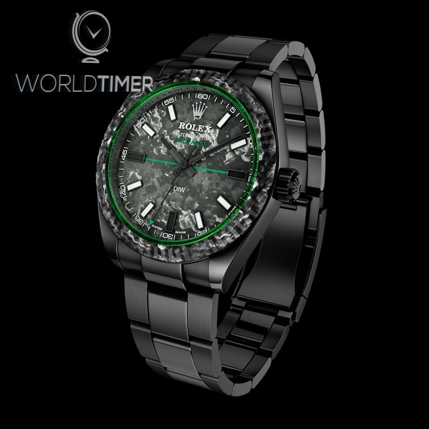 Rolex DiW Milgauss AVIATOR Green Gaussian Watch (Retail:EUR 23.990) | WORLDTIMER