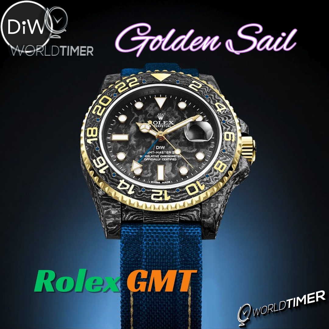 NTPT Carbon Rolex DiW GMT Master GOLDEN SAIL (Retail:EUR 45.990) | WORLDTIMER