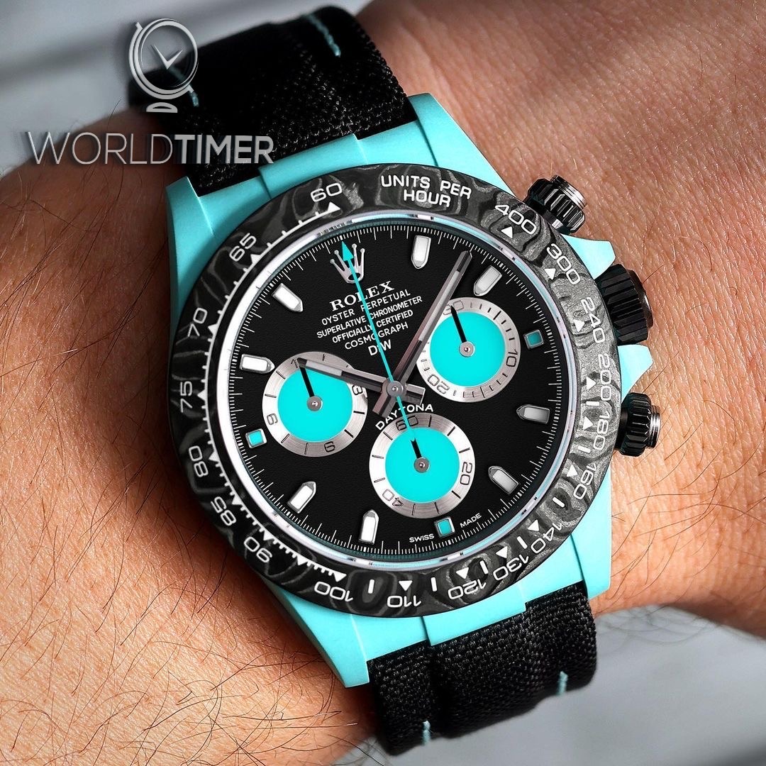 Rolex DiW Quartz Daytona CELESTE (Retail:EUR 59990) | WORLDTIMER