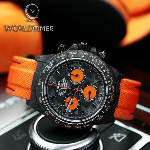 Rolex DiW Daytona CARBON ORANGE EDITION (Retail:EUR 54990) | WORLDTIMER