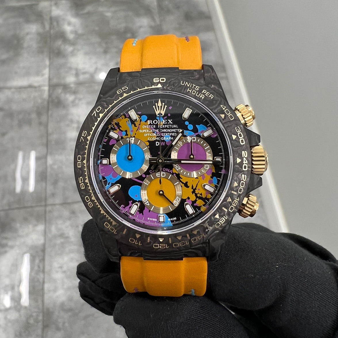 NTPT Carbon DiW Rolex Daytona MOTLEY ORANGE (Retail:EUR 58.990) | WORLDTIMER