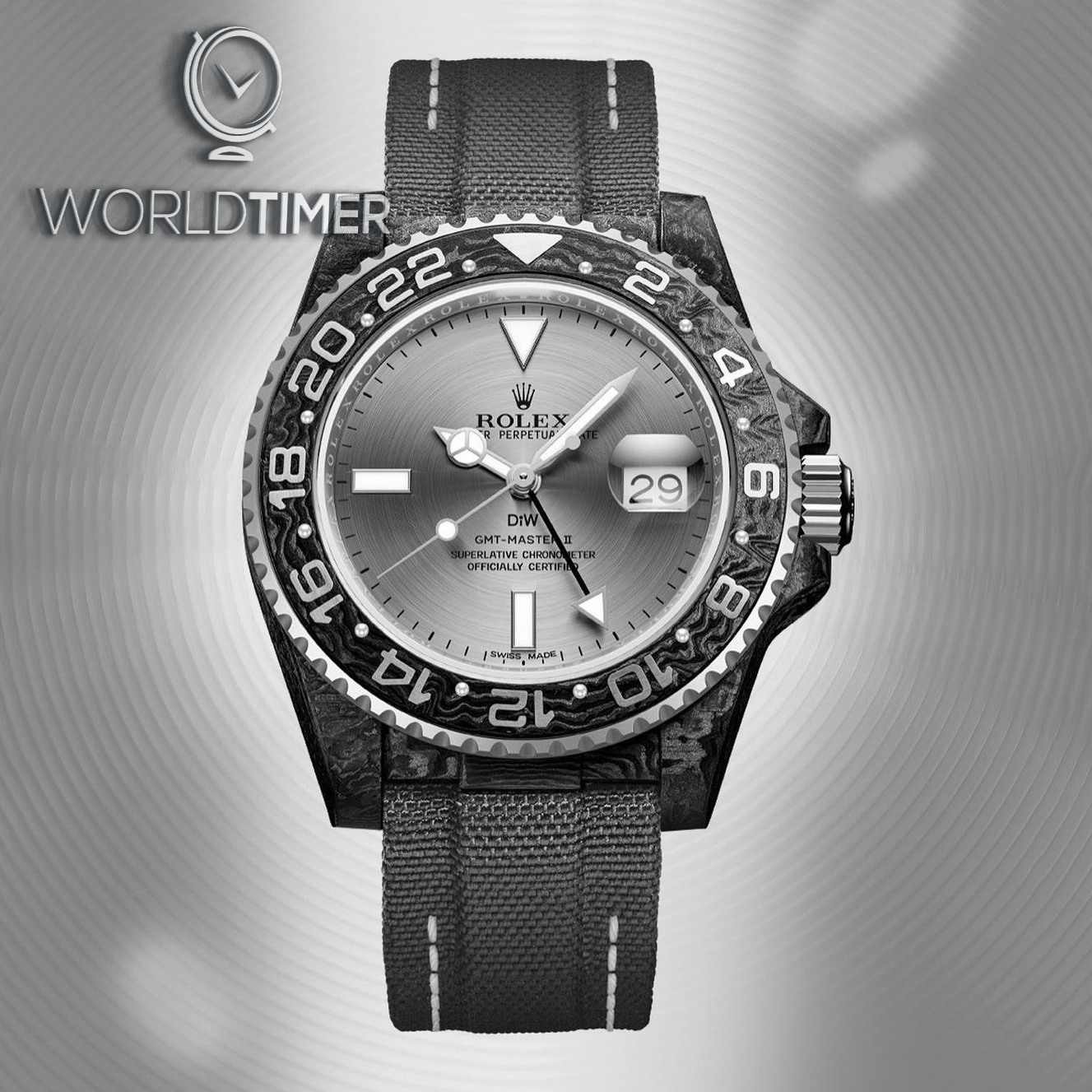 Rolex DiW Carbon GMT-MASTER II SILVER C (Retail:EUR 45990) | WORLDTIMER