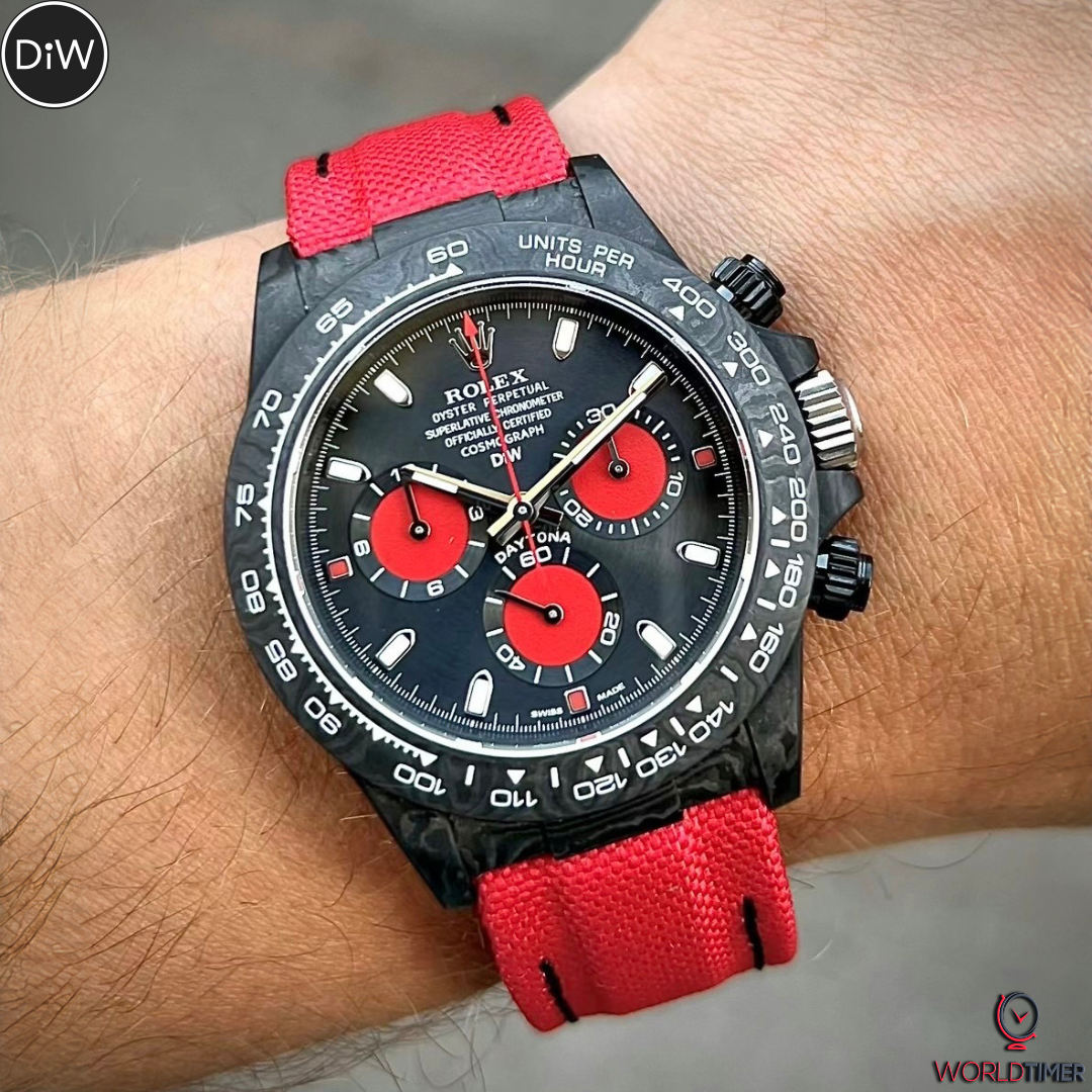 DiW Rolex Daytona CARBON RED UNIQUE (Retail:EUR 55.490) | WORLDTIMER