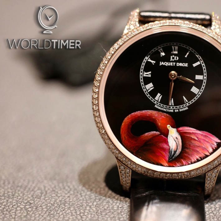 Jaquet Droz [NEW] J005013217 Les Ateliers d Art Petite Heure Minute Enamel (Retail:CHF$40,500) | WORLDTIMER