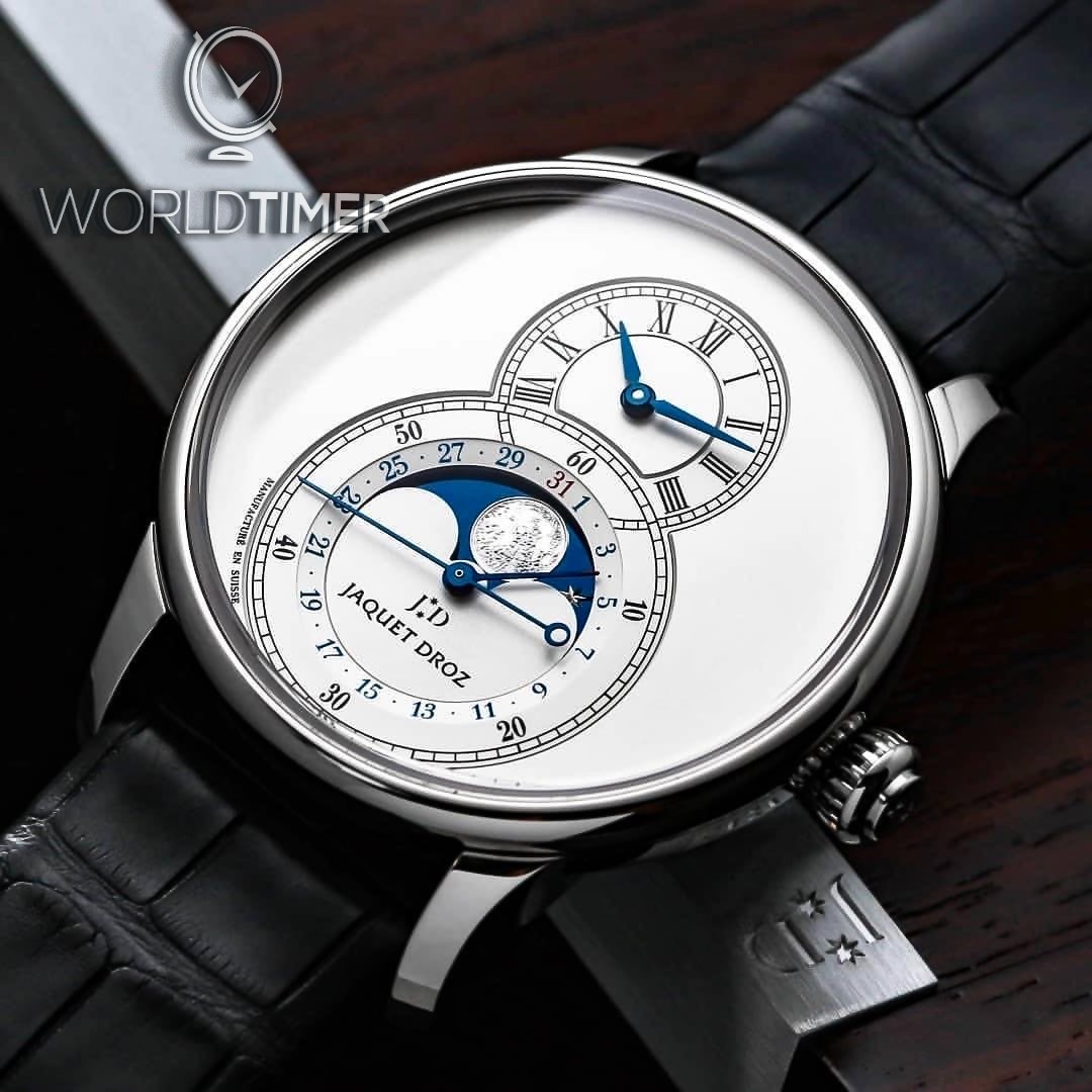 Jaquet Droz Grande Seconde Moon Silver 43mm J007530240 (Retail:EUR 15600) | WORLDTIMER