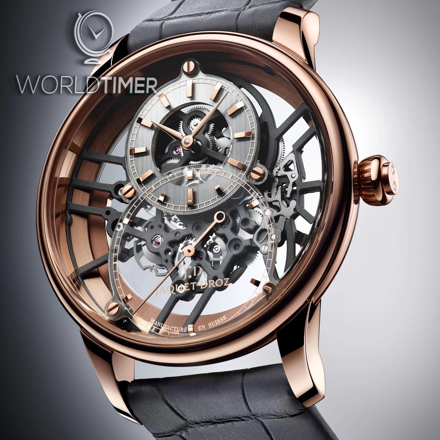 Jaquet Droz Grande Seconde Skelet-One Red Gold J003523241 (Retail:EUR 34300) | WORLDTIMER