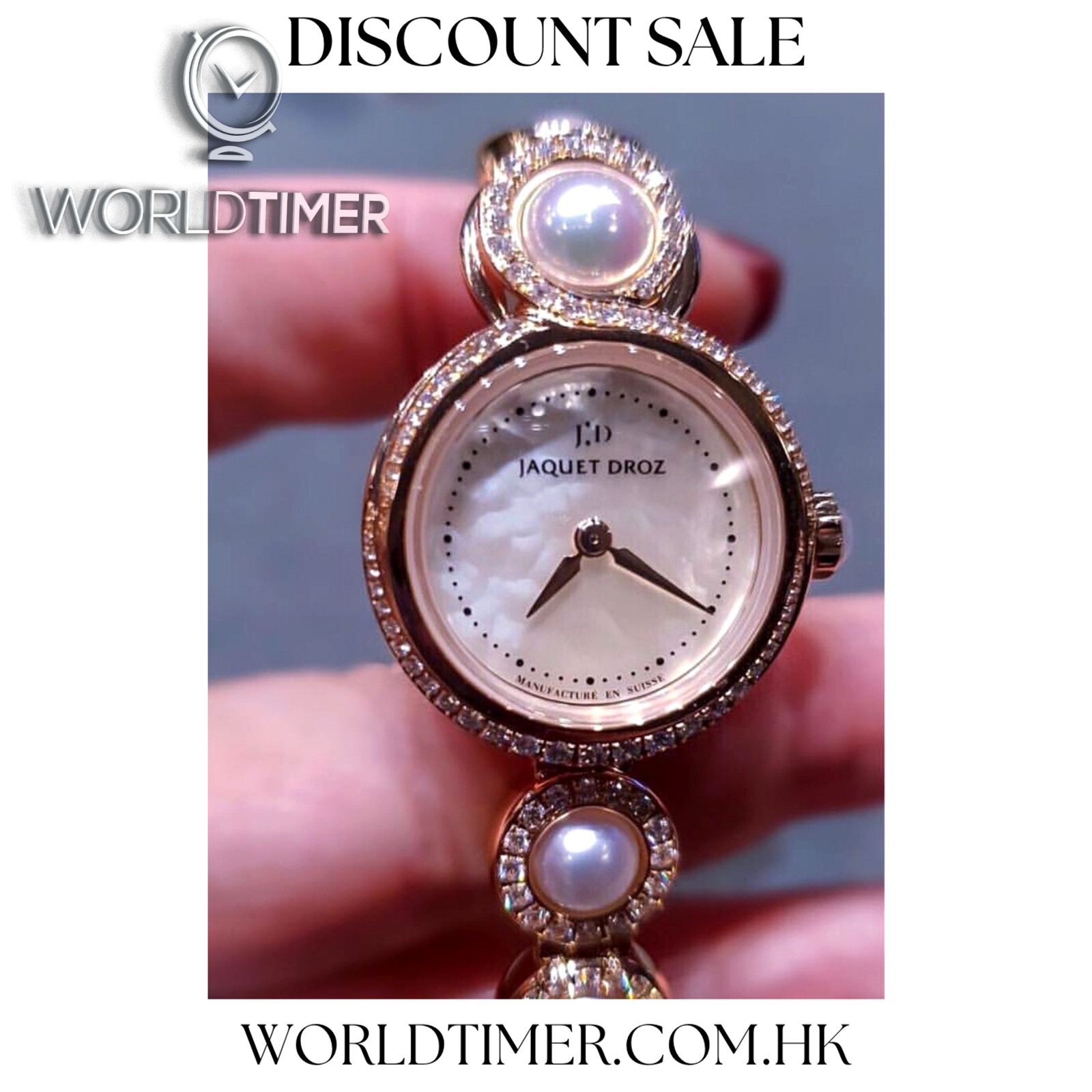 Jaquet Droz 雅克德罗 [NEW] Lady 8 Petite Akoya J014603170 (Retail:CHF 64 800) | WORLDTIMER