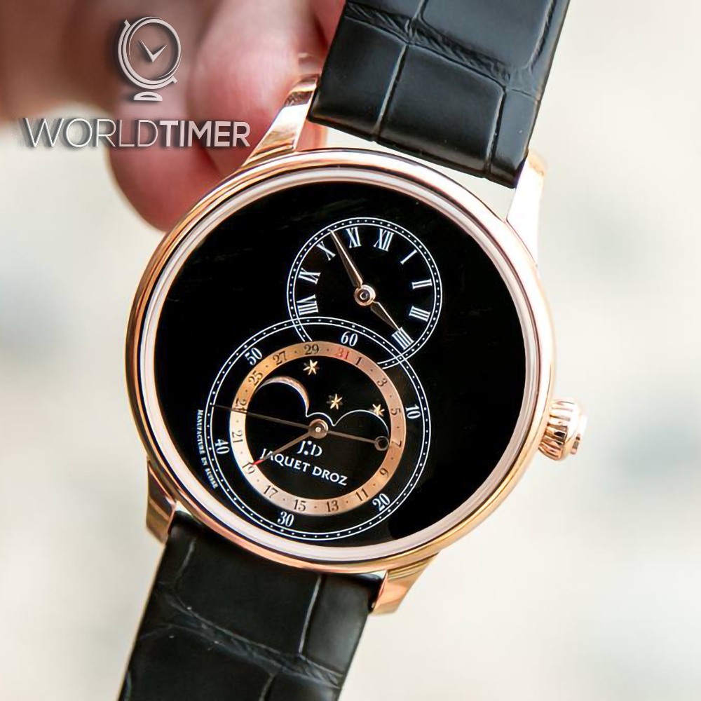 Jaquet Droz  Grande Seconde Moon Black Enamel J007533201 (Retail:EUR 29500) | WORLDTIMER