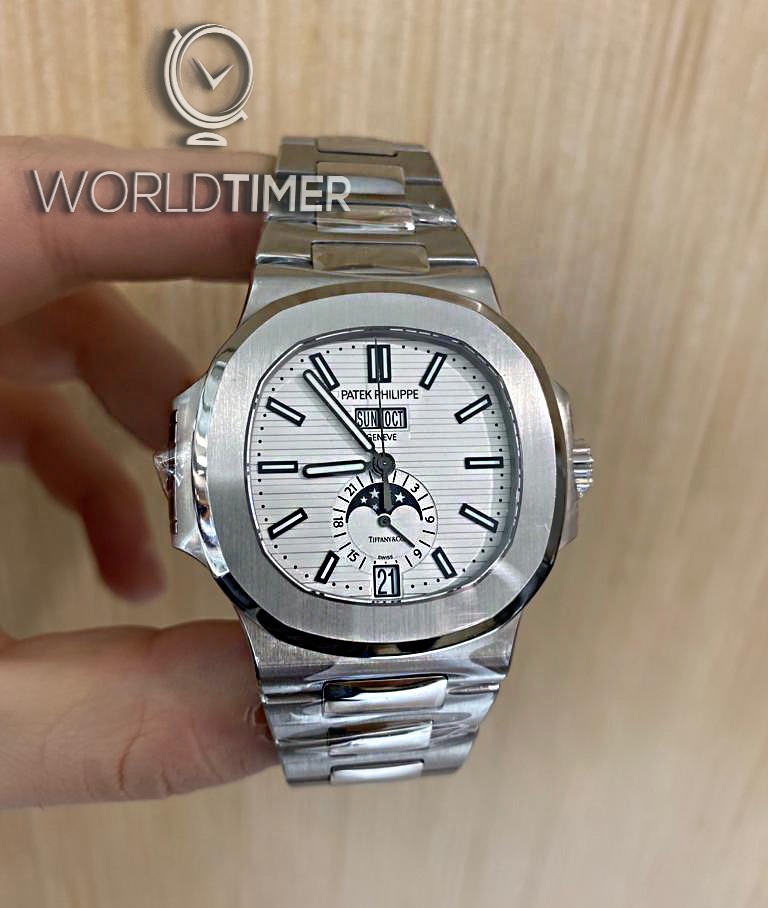 Patek Philippe Tiffany Co. NEW Nautilus Annual Calendar Moonphase White Dial 5726 1A