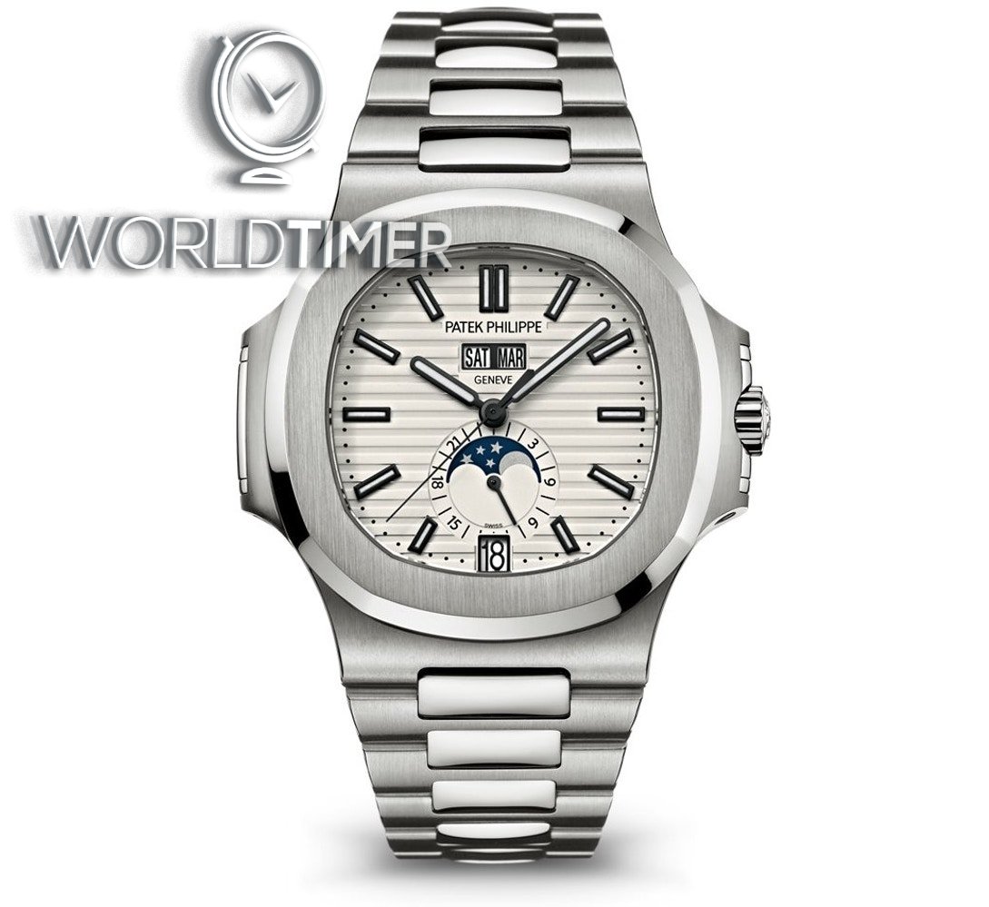 Patek Philippe [2019 NEW] Nautilus Annual Calendar Moonphase White Dial 5726/1A | WORLDTIMER