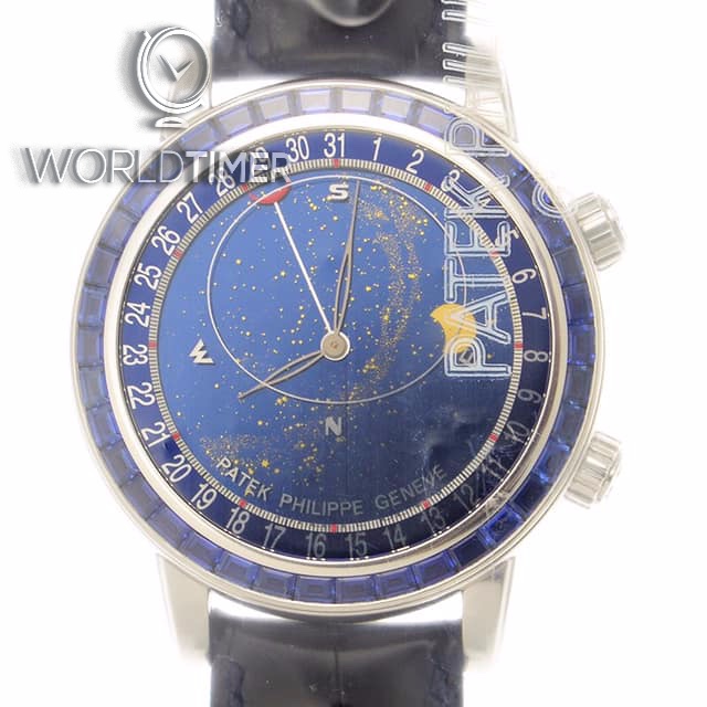 Patek Philippe NEW 6104 11P Sapphire Baguette Diamonds Mens Watch