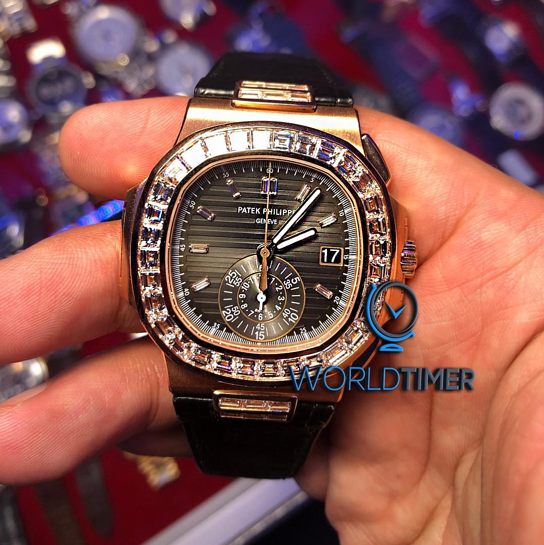 Patek Philippe [NEW] Nautilus Special Edition Rose Gold Diamond Baguette 5980/10R | WORLDTIMER