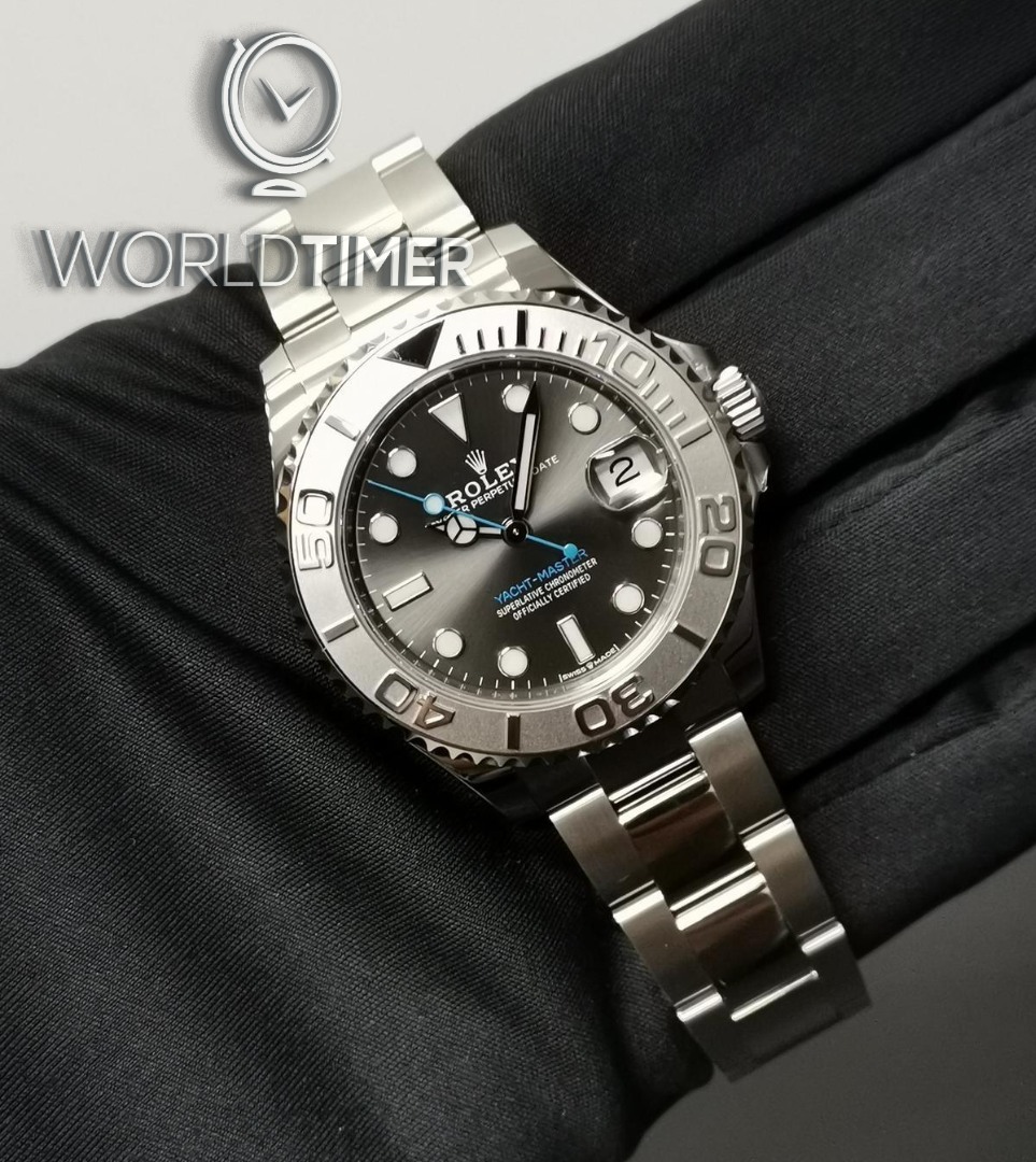 Rolex [NEW] SS/Plat SS 40mm Yacht-Master 126622 Rhodium Dial Watch | WORLDTIMER