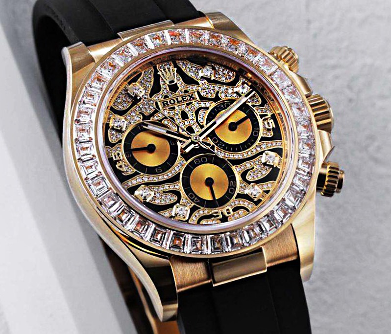 Rolex [NEW] Daytona 116588TBR “EYE OF THE TIGER” Yellow Gold Diamond Watch | WORLDTIMER