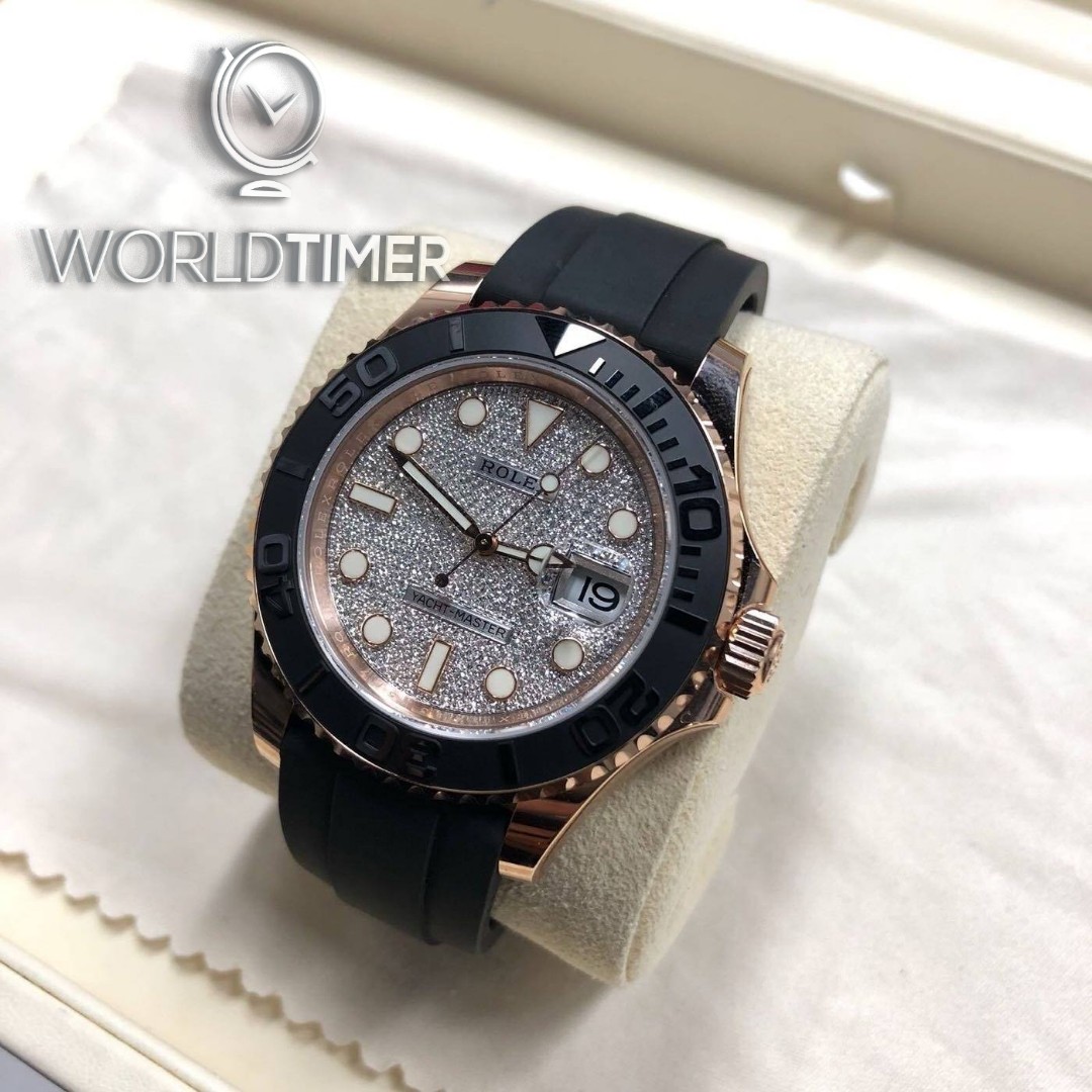 Rolex [NEW] 116655 New 2018 Yacht Master Pave Diamond 40mm Mens Watch | WORLDTIMER