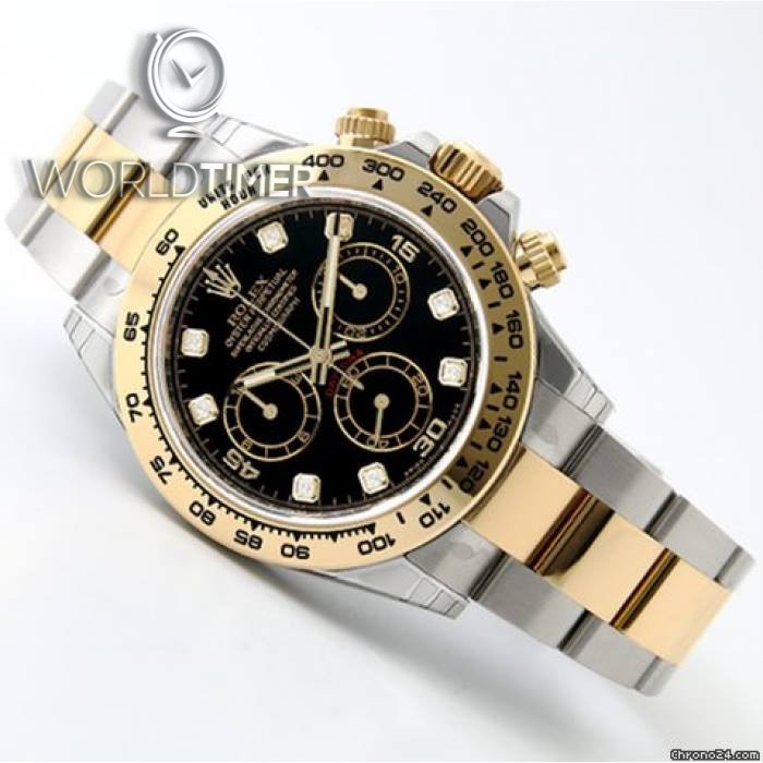 Rolex [NEW][香港行貨] 116503G Black Dial with Diamonds Cosmograph Daytona Watch | WORLDTIMER