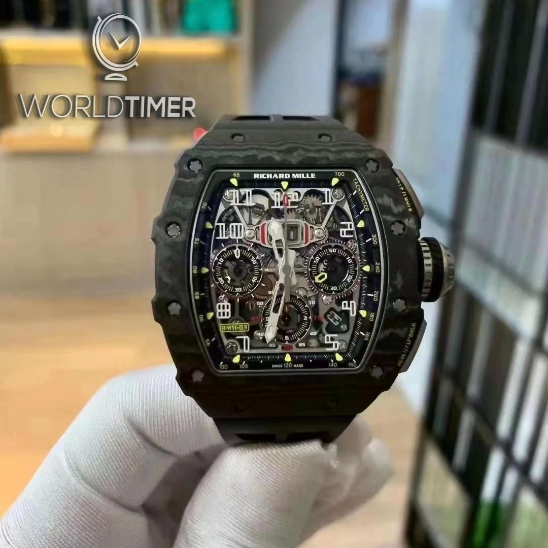 Richard Mille RM 11-03 Black Carbon NTPT Flyback Chronograph Watch | WORLDTIMER