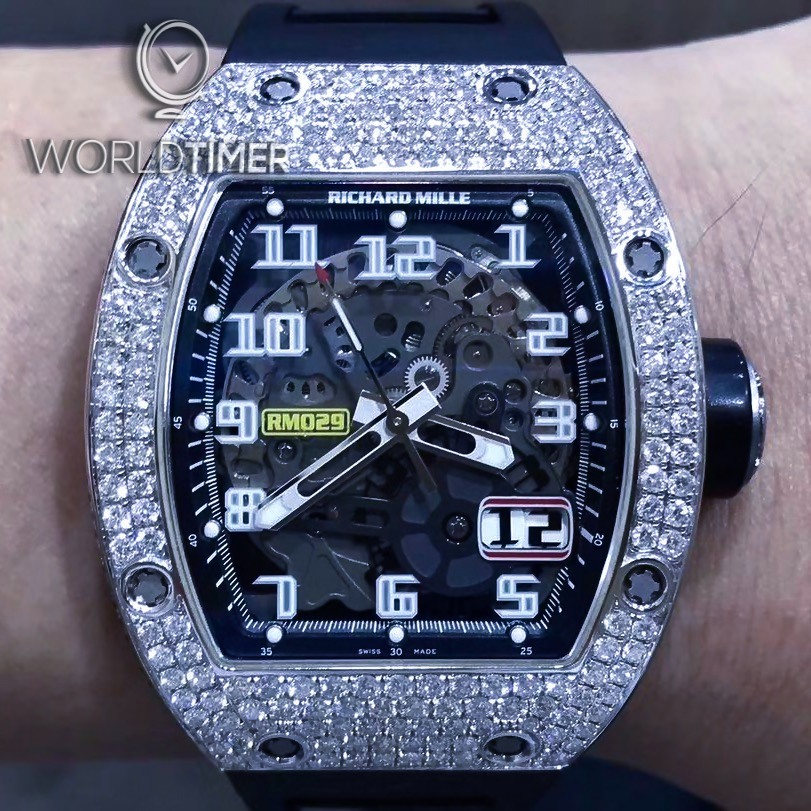 Richard Mille RM 029 White Gold Full Set Diamonds | WORLDTIMER