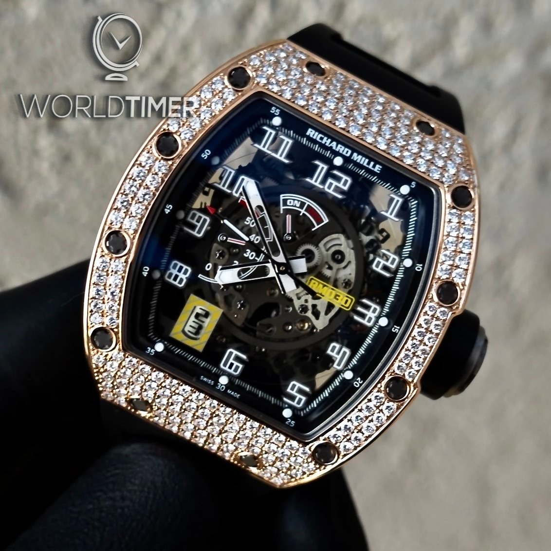 Richard Mille RM 030 Rose Gold Full Set Diamonds | WORLDTIMER