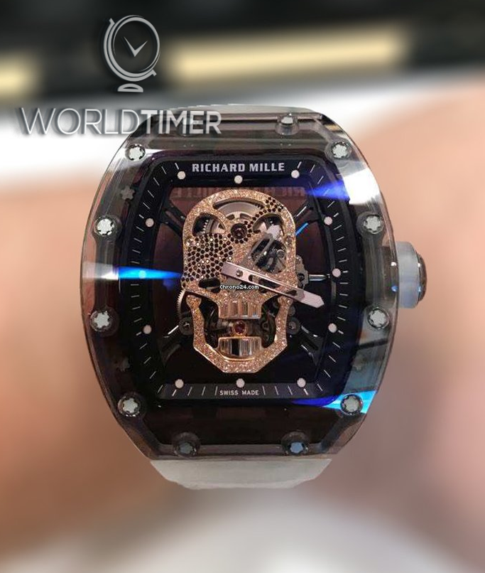 Richard Mille [NEW] RM 52-01 Sapphire Diamond Skull Tourbillon | WORLDTIMER