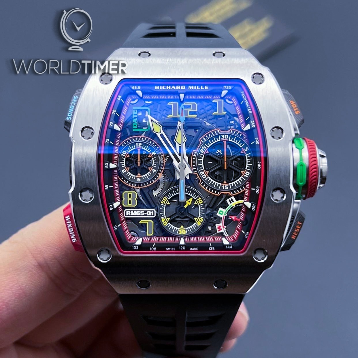 Richard Mille RM 65-01 Titanium Automatic Split-Seconds Chronograph | WORLDTIMER