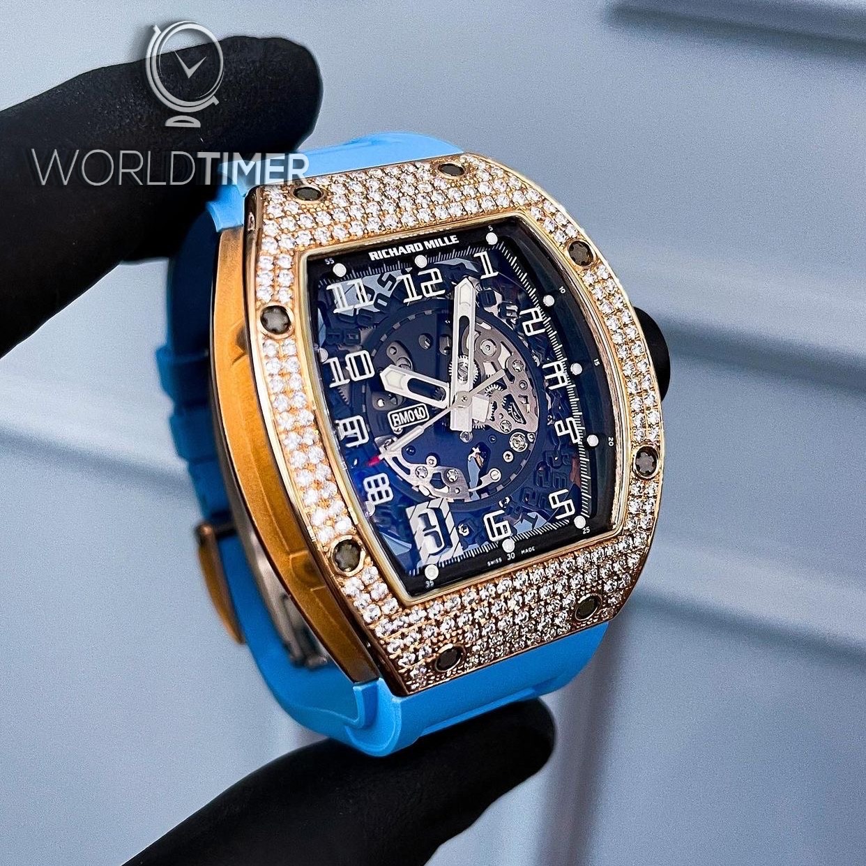 Richard Mille RM 010 Rose Gold Full Set Diamonds | WORLDTIMER