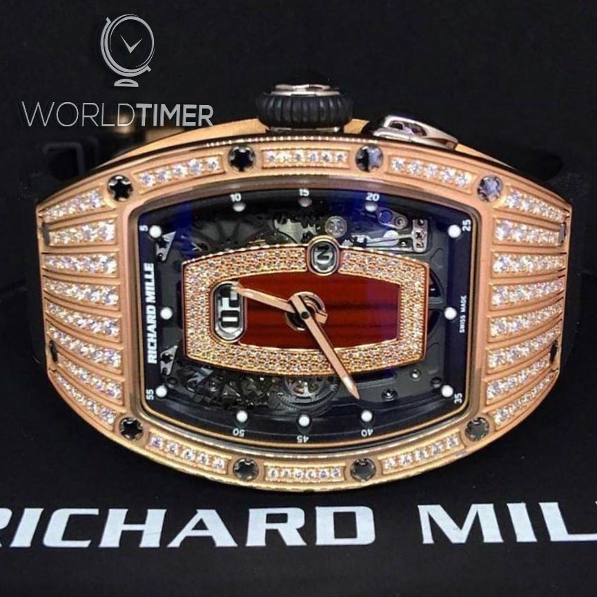 Richard Mille RM 037 Rose Gold Med Set Diamonds Red Lip | WORLDTIMER