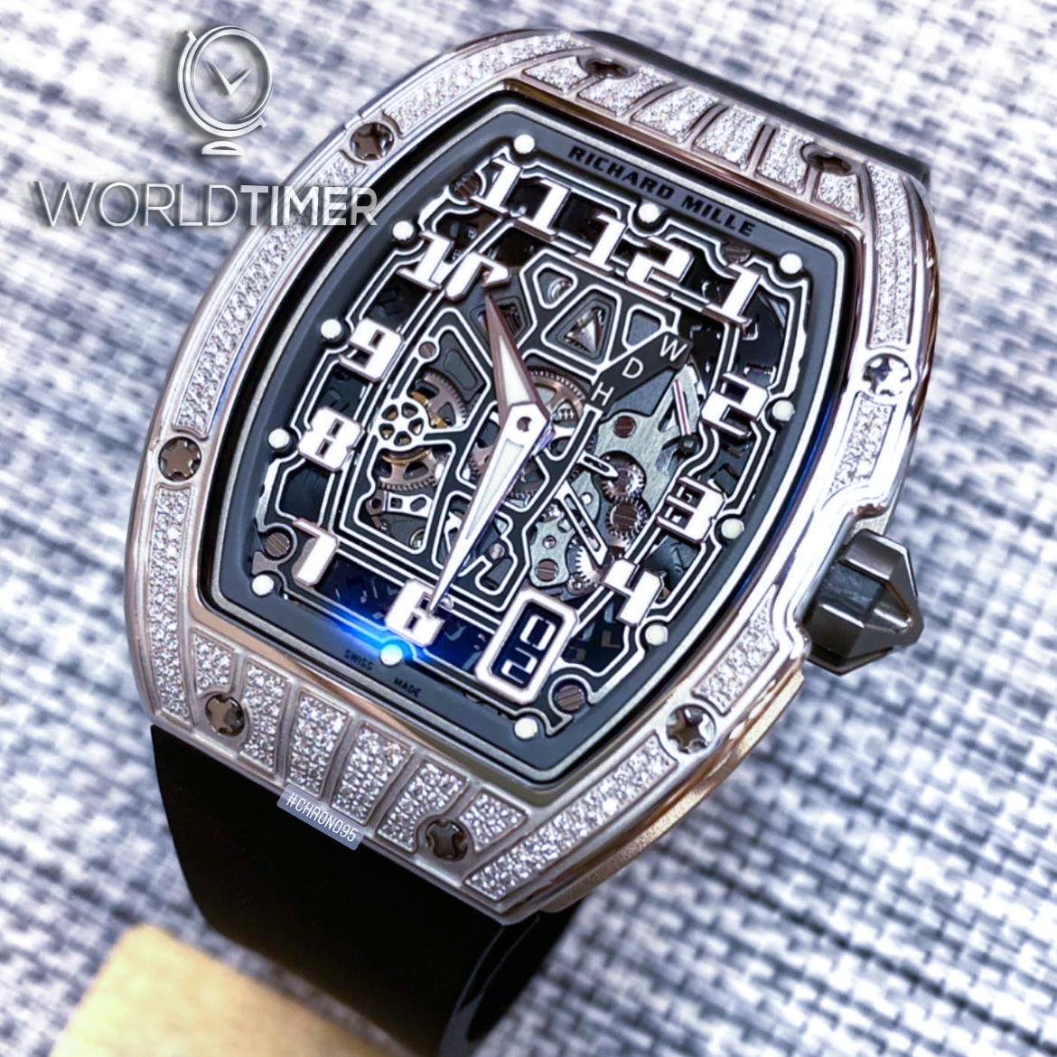 Richard Mille RM 67-01 Titanium Med Set Diamonds Extra Flat | WORLDTIMER