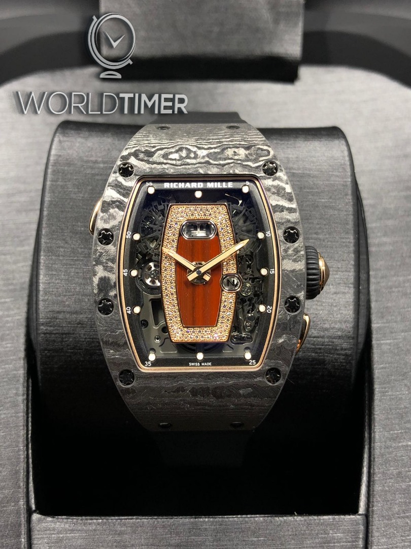 Richard Mille [NEW] RM 037 NTPT Carbon Ladies Automatic Rose Gold Red Lip Watch | WORLDTIMER