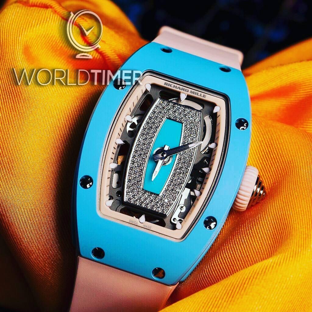 Richard Mille [NEW][LIMITED 30 PIECE] RM 07-01 Blue Ceramic Automatic Ladies Watch | WORLDTIMER