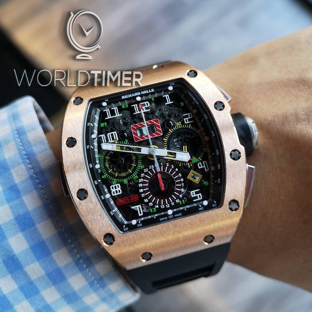 Richard Mille [NEW] RM 11-02 Rose Gold GMT Flyback Chronograph Dual Time Zone | WORLDTIMER