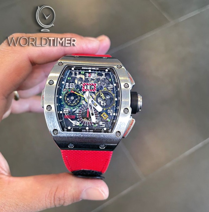 Richard Mille [2018 MINT] RM 11-02 Titanium GMT Flyback Chronograph Dual Time Zone | WORLDTIMER