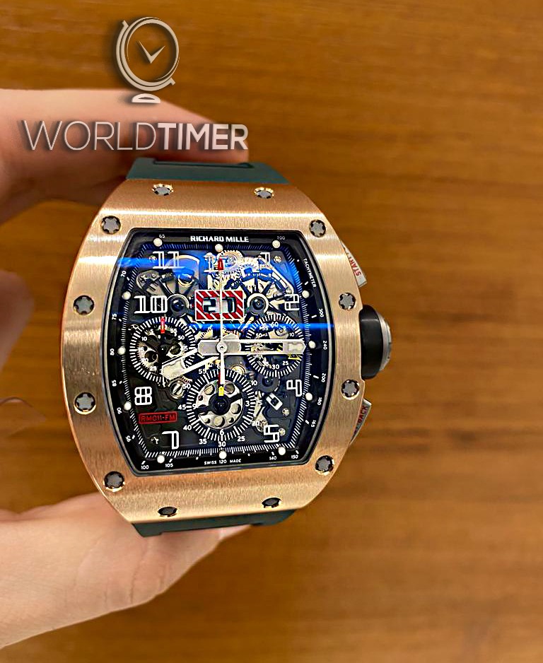 Richard Mille [2011 USED] RM 011 Rose Gold/Titanium Automatic Watch | WORLDTIMER