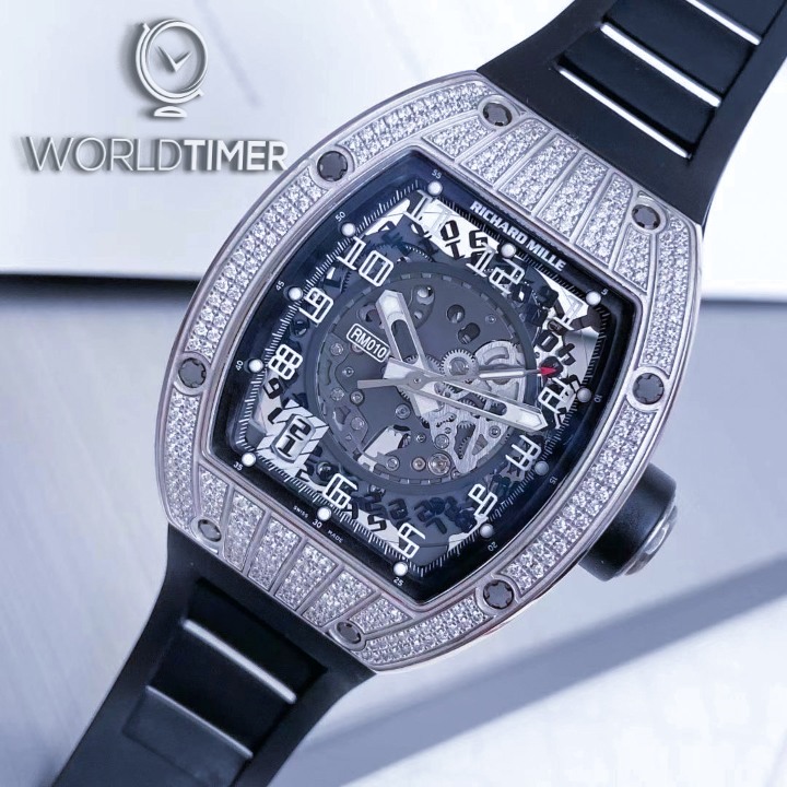 Richard Mille RM 010 White Gold Med Set Diamonds | WORLDTIMER