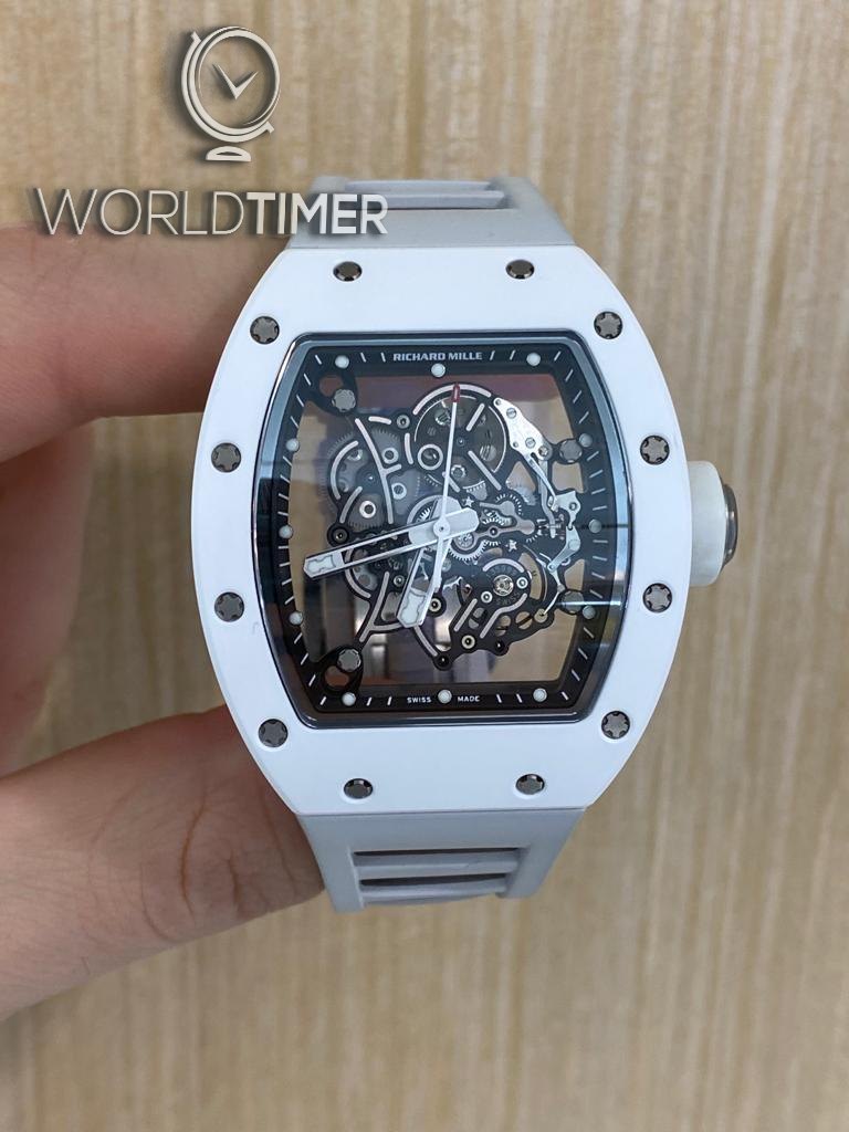 Richard Mille [2015 USED] RM 055 Bubba Watson White Ceramic Mens Watch | WORLDTIMER