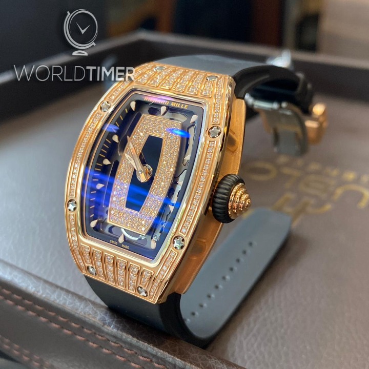 Richard Mille [NEW] RM 07-01 Rose Gold Med Set Diamonds Automatic Ladies | WORLDTIMER