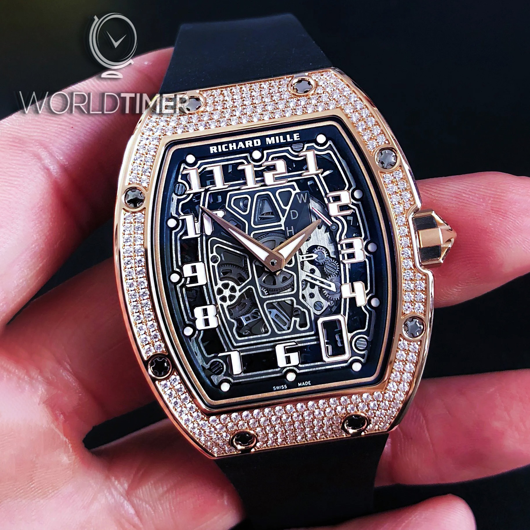 Richard Mille RM 67-01 Rose Gold Full Set Diamonds Extra Flat | WORLDTIMER