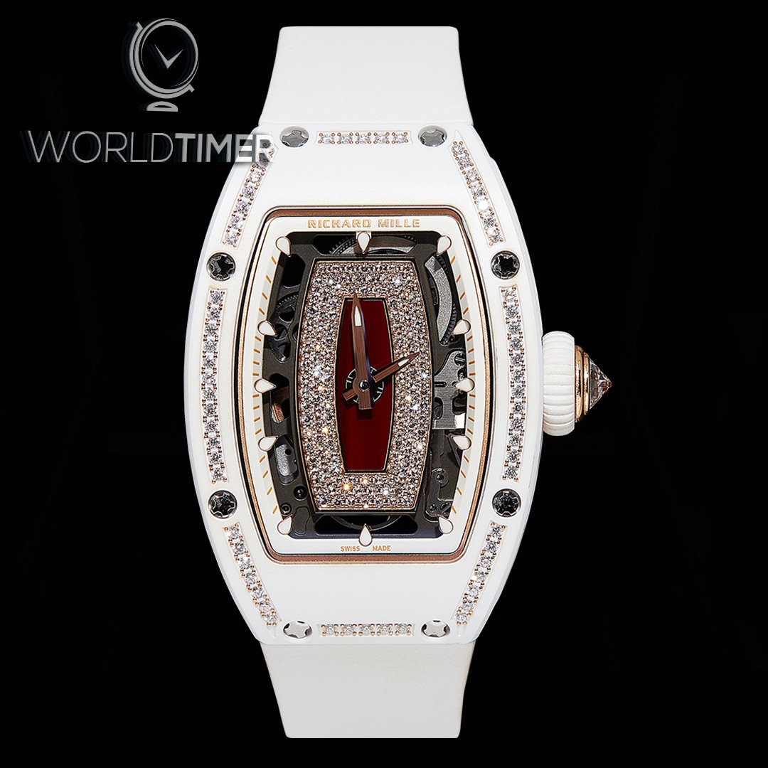 Richard Mille RM 07-01 White Ceramic with Gemstones Ladies Watch | WORLDTIMER