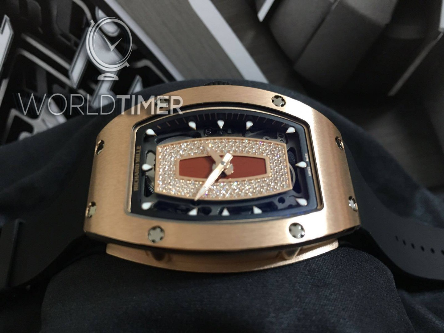 Richard Mille NEW RM 007 Rose Gold Red Lip Ladies Watch | WORLDTIMER