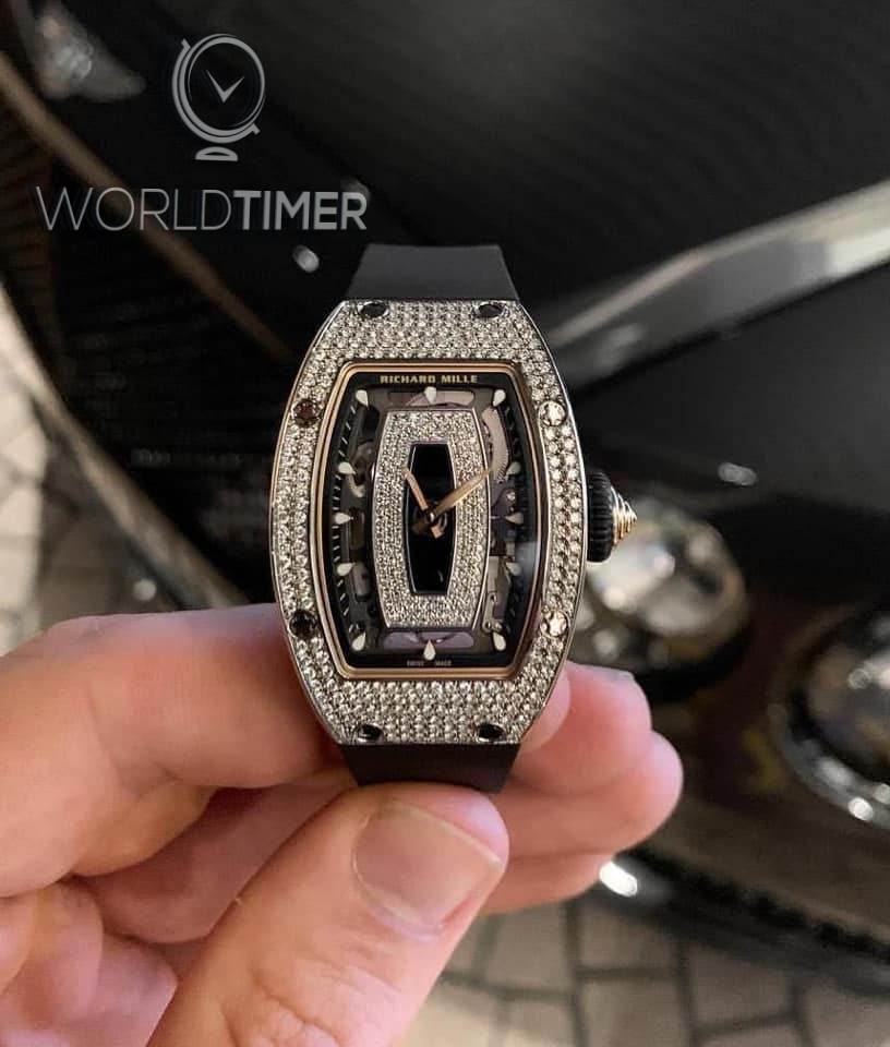 RICHARD MILLE [NEW] RM 07-01 WHITE GOLD LADIES FULL SET DIAMOND WATCH | WORLDTIMER