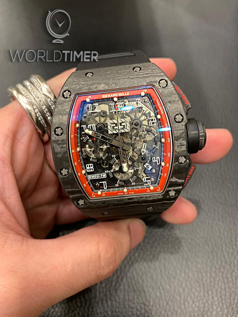 Richard Mille [2015 USED][LIMITED 100 PIECE] RM 011 Black Night NTPT Watch | WORLDTIMER