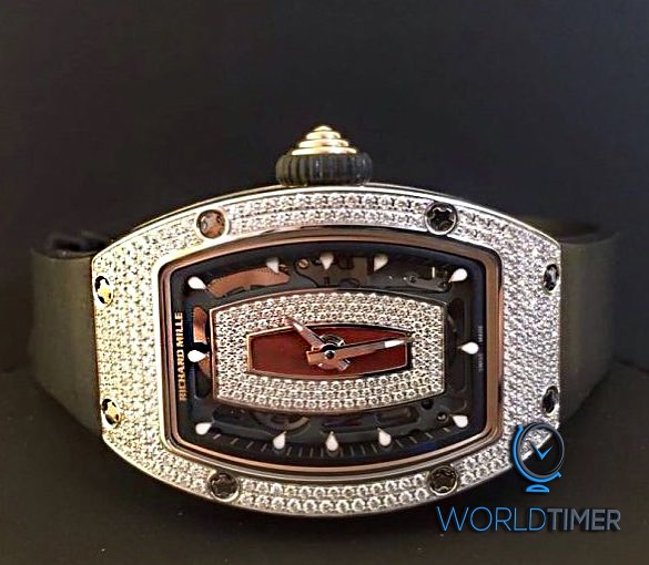 Richard Mille [NEW][RARE] RM 07-01 White Gold Ladies Full Set Diamond Watch | WORLDTIMER