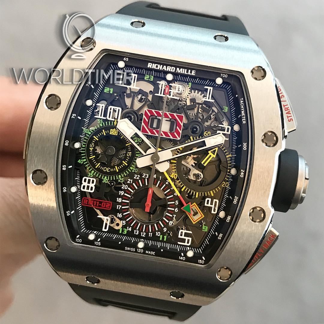 Richard Mille [NEW] RM 11-02 Titanium GMT Flyback Chronograph Dual Time Zone | WORLDTIMER