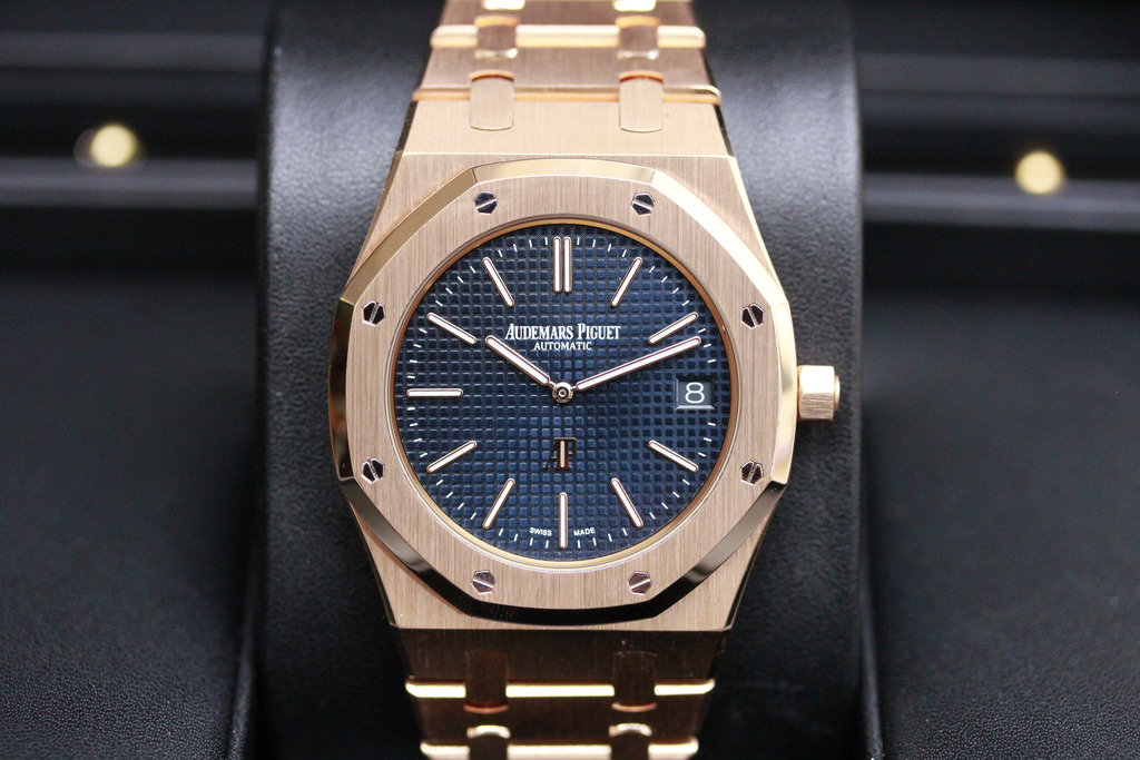 AUDEMARS PIGUET [NEW] Extra-Thin Royal Oak Automatic Blue Dial RG 15202OR.OO.1240OR.01 (Retail:HK$399,000) | WORLDTIMER