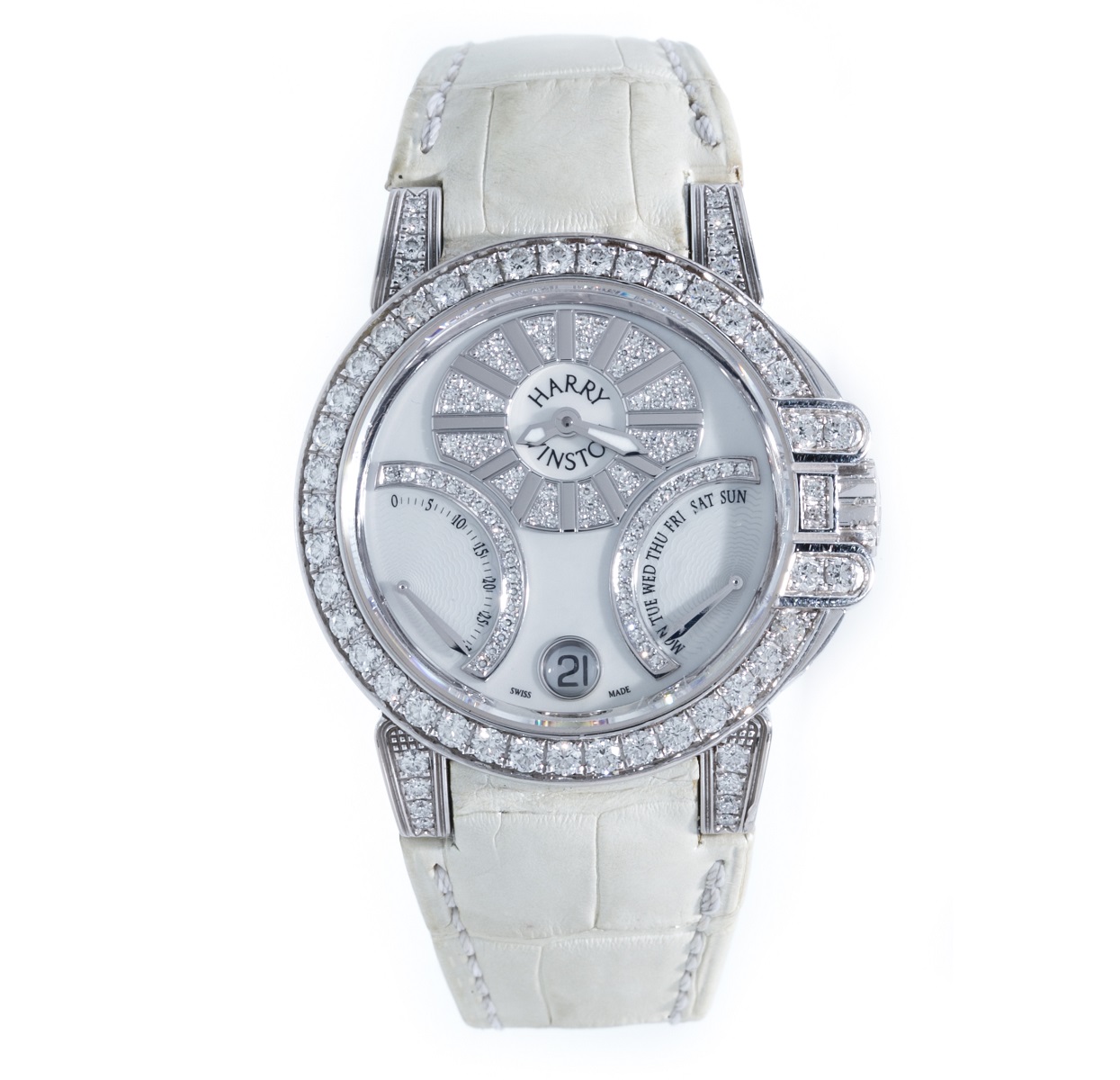 Harry Winston [NEW] Ocean Biretrograde 36mm automatic 18K white gold white light mother of pearl partially OCEABI36WW004 | WORLDTIMER