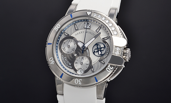 Harry Winston [NEW] Ocean Sport™ Ladies  Chronograph automatic zalium unique setting OCSACH38ZZ001 | WORLDTIMER