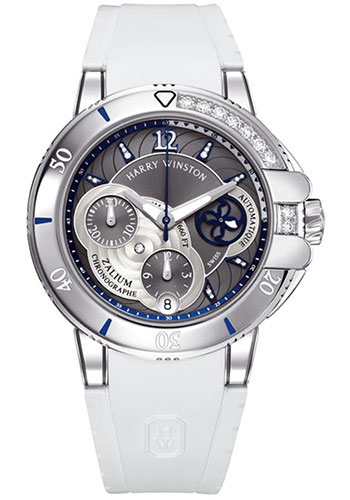 Harry Winston [NEW] Ocean Sport™ Ladies  Chronograph automatic zalium unique setting OCSACH38ZZ002 | WORLDTIMER