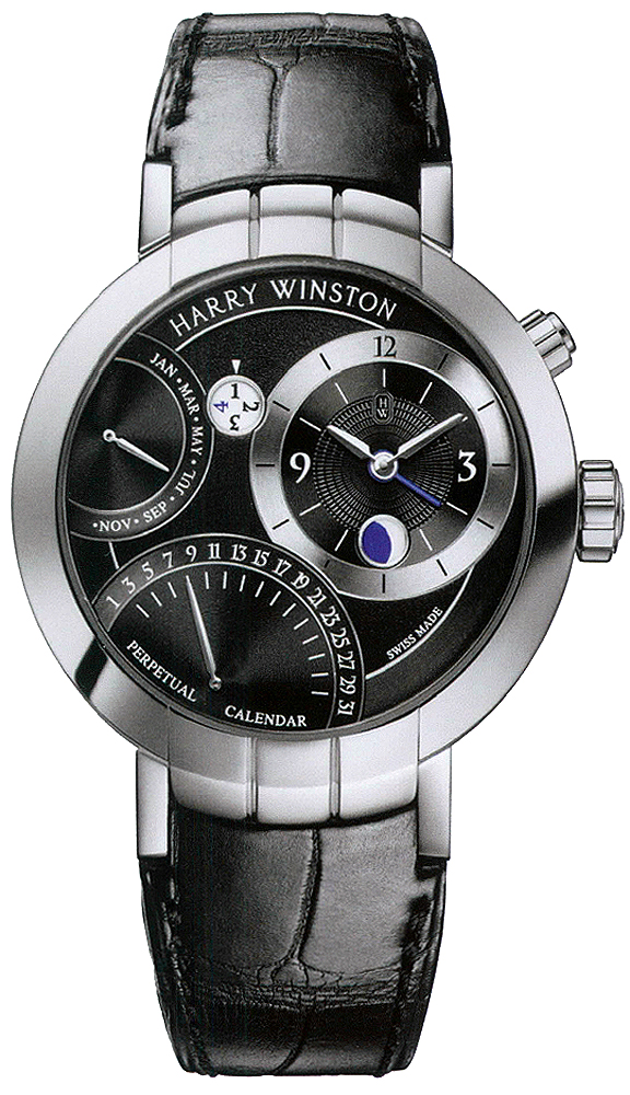 Harry Winston [NEW] Premier Perpetual Calendar limited edition automatic 18K white gold timepiece PRNAPC41WW001 | WORLDTIMER