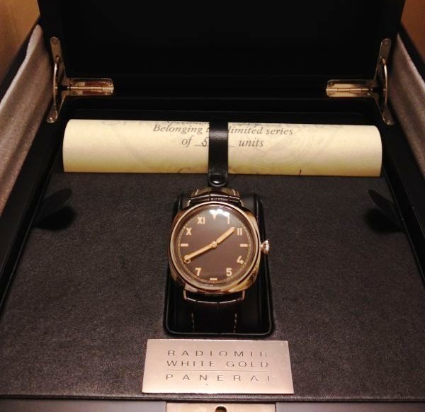 Panerai NEW LIMITED 501 Pam 376 Radiomir 3 Days Oro Bianco Retail HK 184 600